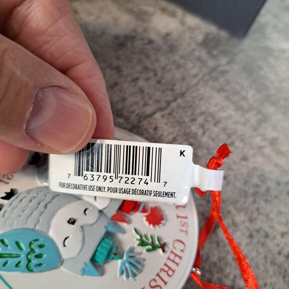 Hallmark Owls Our First Christmas 2021 Ornament No box w/ Hang Tag - Picture 4 of 6